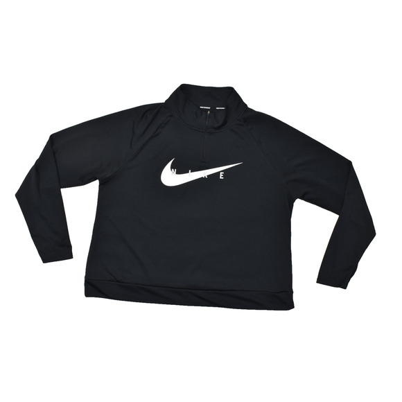 Nike Running Women's Dri-Fit 1/4 Zip Pullover Sweatshirt Black Size 1X Athletic - Picture 1 of 8